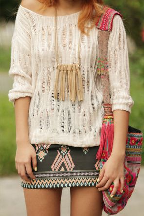 fringe necklace